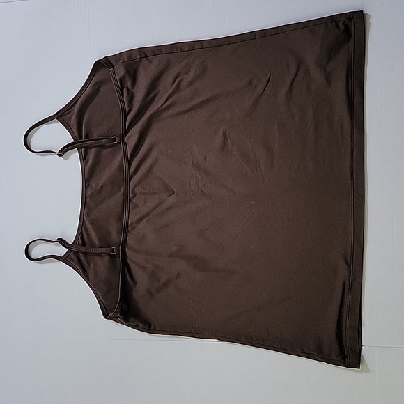 Lane Bryant Tank Top Layering Cami  Brown Adjustable Straps 14/16 - Picture 5 of 7